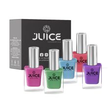 Nail Enamel Combo - 15 (Pickle Green - 267 | Sky Blue - 268 | French Purple - 283 | Coral Sunset - 292 | Amaranth Pink - 266)