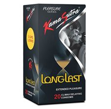 KamaSutra Pleasure Series Longlast Condom, 20 Pieces