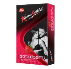 KamaSutra Strawberry Flavoured Dotted Condom, 10 Pieces