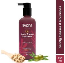 Rivona Naturals Keratin Conditioner With Caffeine and Biotin - Paraben and Sulphate Free | Smoothens and Nourishes | 250ml