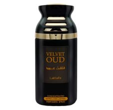 Lattafa Velvet Oud Concentrated Extra Long Lasting Perfumed Deodorant, 250ml