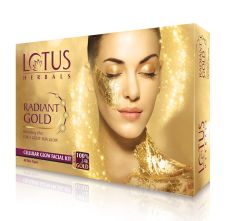 Lotus Herbals Radiant Gold Cellular Glow 4 In 1 Facial Kit, 37gm