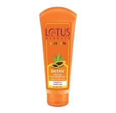 Lotus Herbals Safe Sun DeTAN After-Sun Face Wash Gel, 100gm