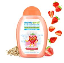 MamaEarth Body Wash for Kids with Strawberry Extract & Oat Protein, 300ml