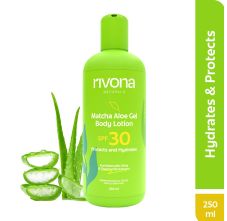 Rivona Naturals Matcha Aloe Gel Lotion SPF 30 | Lightweight & Non-greasy Body Lotion | 250ml