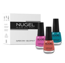 NUGEL 3 In 1 Combo 15 Quick Dry Gel Finish Nail Paint - Easter Party, Nail Kit, 39ml