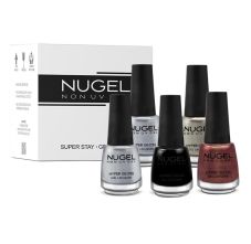 NUGEL 5 In 1 Combo 21 Quick Dry Gel Finish Nail Paint - Cocktail Party, Nail Kit, 65ml