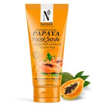 NutriGlow Natural's Advanced Pro Formula Papaya Facial Scrub For Anti - Pigmentation And Brightening, 100gm