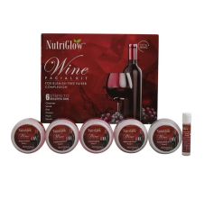 NutriGlow Wine Facial Kit For Radiant Glow, All Skin Types, 250gm + 10ml