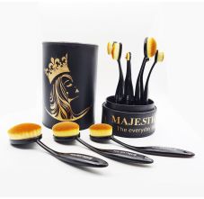 Premium Case Soft Makeup Brush Set Oval