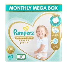 Pampers Premium Care Diaper Pants  - XXL, 60 pcs