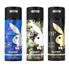 Playboy Generation + Wild + VIP Deo New Combo Set - Pack of 3 Men, 450ml
