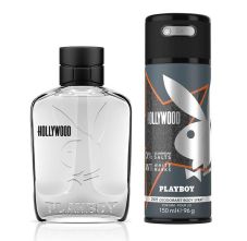 Playboy Hollywood For Men Gift Set (Eau de Toilette 100ml + Body Spray 150ml), 250ml