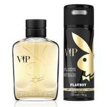 Playboy VIP For Men Gift Set (Eau de Toilette 100ml + Body Spray 150ml), 250ml