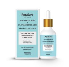 Rejusure Lactic Acid 10% + Hyaluronic Acid 1% Facial Exfoliator Exfoliant, 30ml