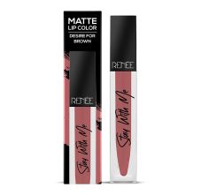 Renee Cosmetics Stay With Me Matte Lip Color - Desire For Brown, 5ml