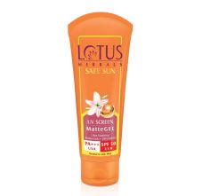 Lotus Herbals Safe Sun UV Screen Matte Gel Pa+++ SPF-50, 50gm