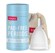 Sirona Reusable Menstrual Cup with Medical Grade Silicon, Small