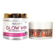 Skin Tatva Glow Win Brightening Cream & Lip Balm, combo