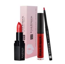 3PC Lip Kit (Lipstick + Lip Gloss + Lip Liner) Cherry Bomb