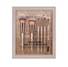 Swiss Beauty Professional Face & Eye Brush Set - 6 pcs
