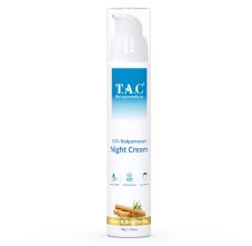 T.A.C - The Ayurveda Co. 10% Night Cream With Nalpamaradi For Anti Ageing & Dark Spots, Reduces Fine Lines, 50gm
