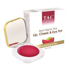 T.A.C - The Ayurveda Co. Beet Mighty Pink Lip, Cheek & Eye Tint With Beetroot Extracts For Dry & Chapped Lips, Natural Blush, 5gm
