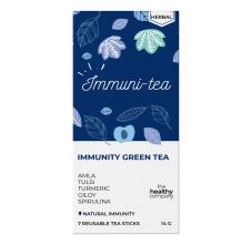 The Healthy Company Giloy, Amla, Tulsi - Immunity Green Tea, 7 Reusable Tea Sticks, 14gm