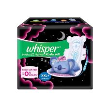 Whisper bindazzz Night Sanitary pads XXL Plus, 10 pads