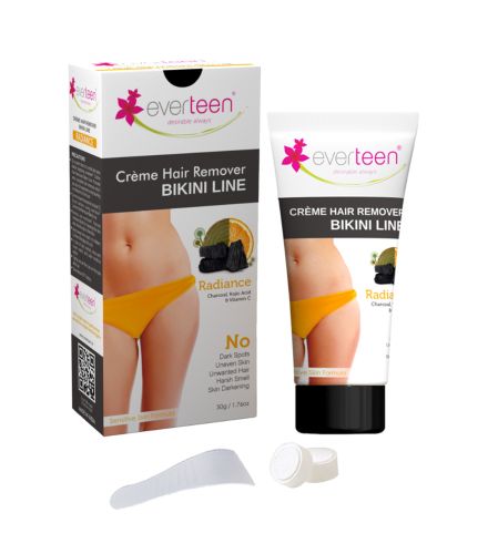 Buy everteen 50g+50g Natural Bikini Line Hair Remover Creme for Women - 1  Twin Pack Online at Best Prices in India - JioMart.