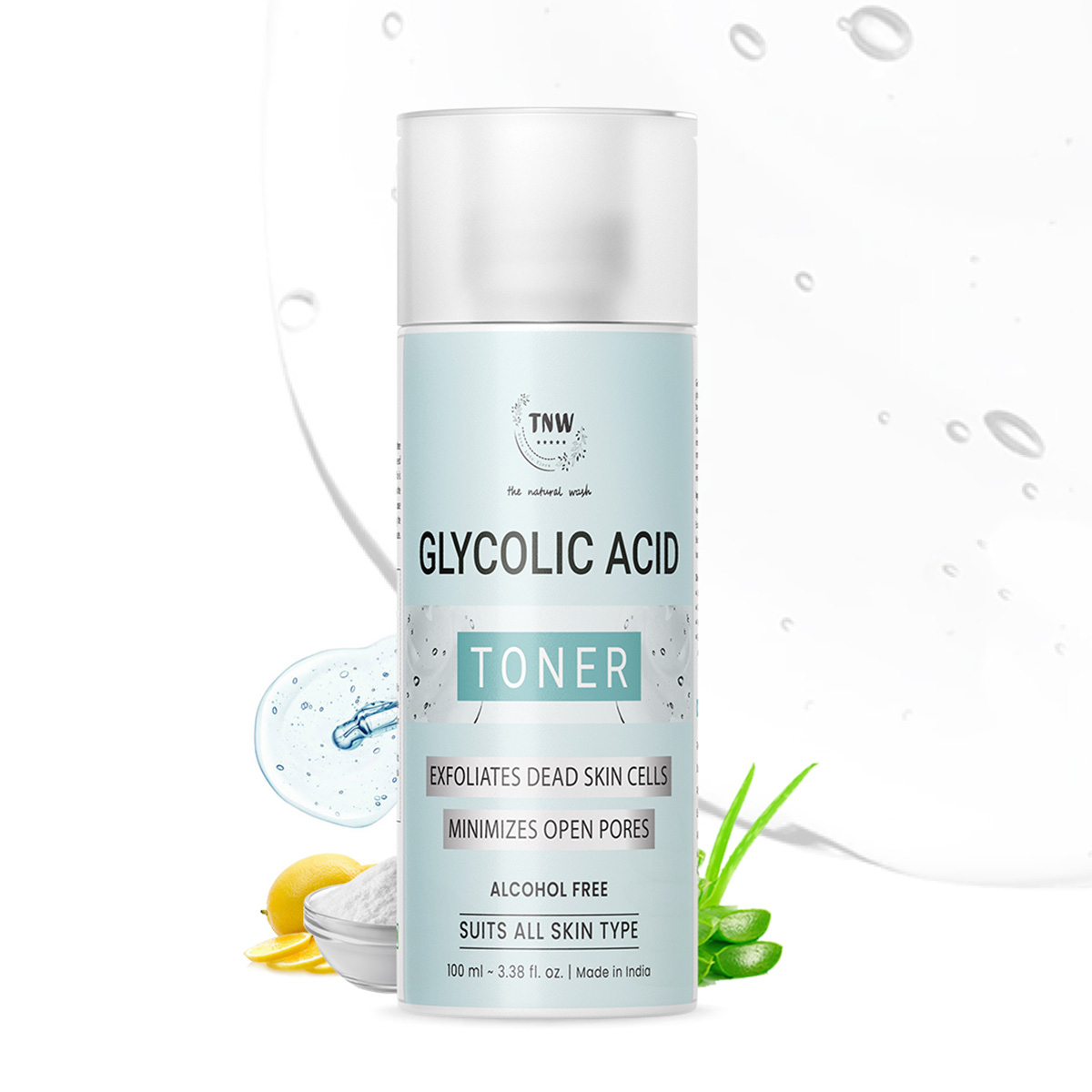 TNW - The Natural Wash Glycolic Acid Toner For Exfoliating Dead Skin Cells, 100ml