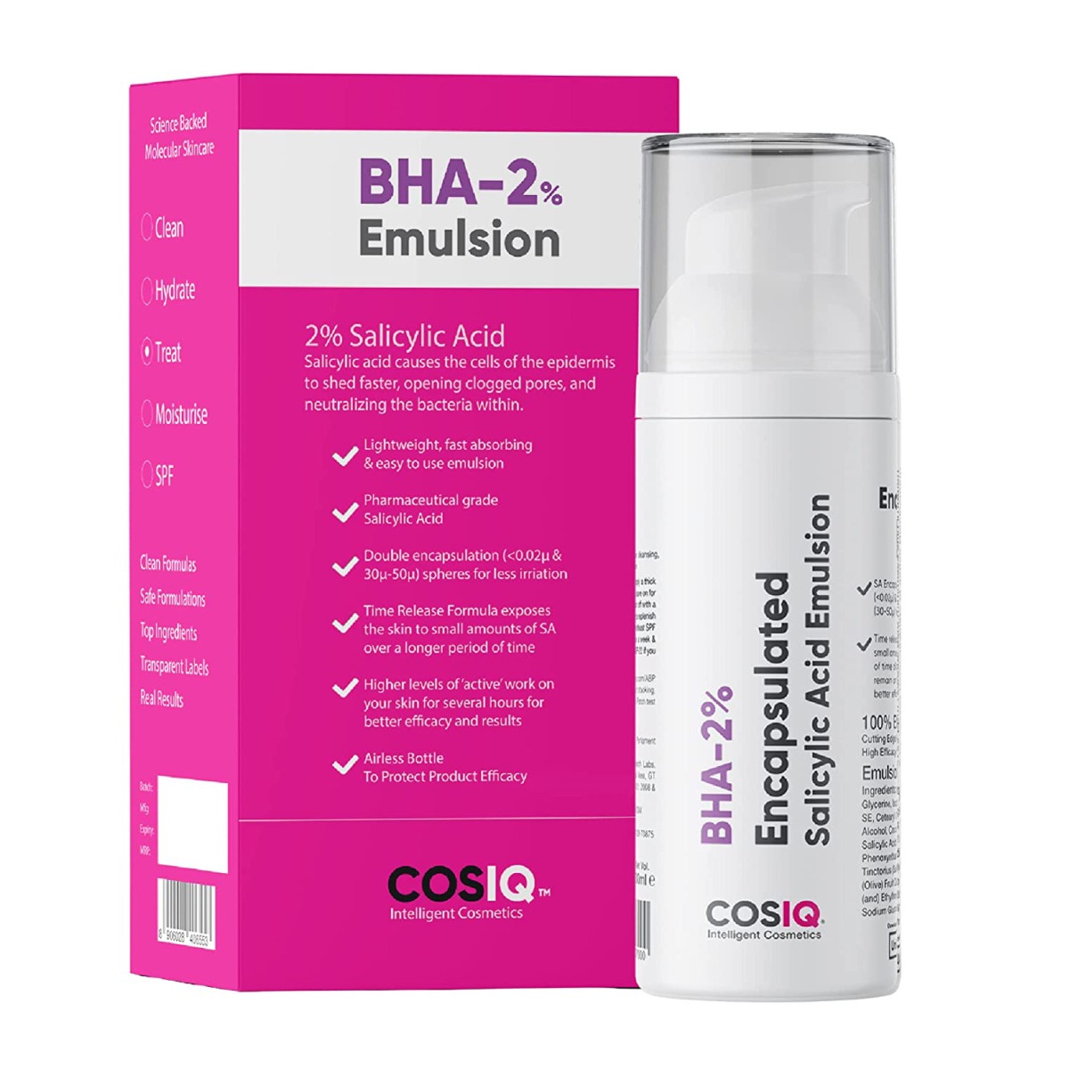 Cos-IQ® BHA-2% Encapsulated Salicylic Acid Emulsion, 30ml