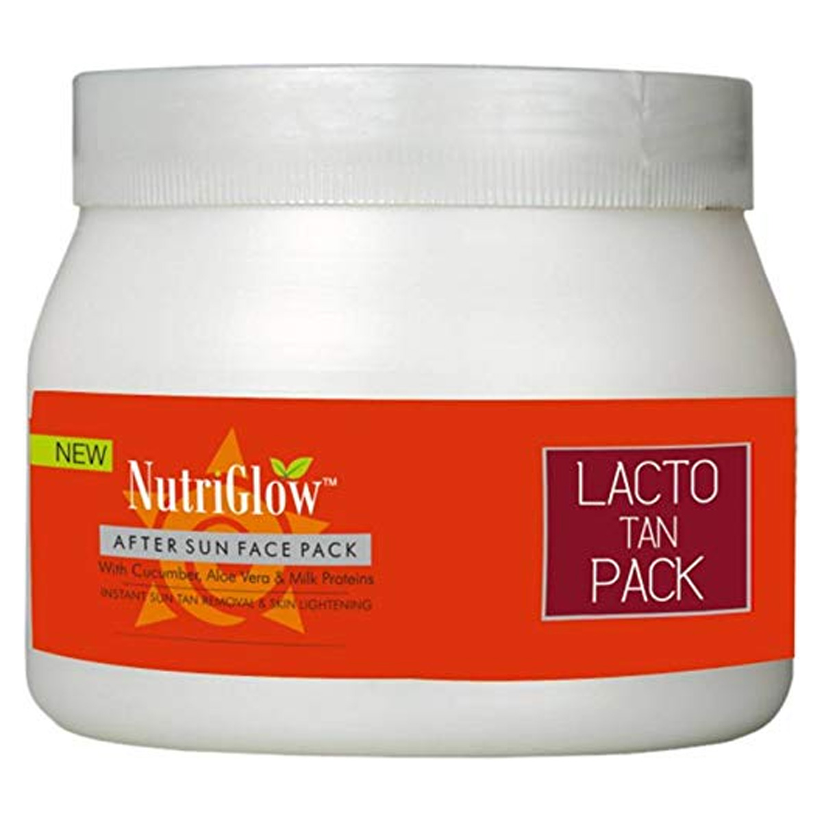 NutriGlow Lacto Tan Face Pack WIth Cucumber & Aloe Vera, 300gm