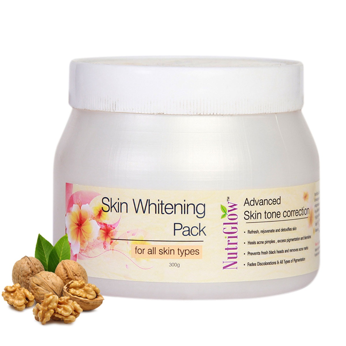 NutriGlow Skin Whitening Pore Cleansing Face Pack For Glowing Skin, 300gm