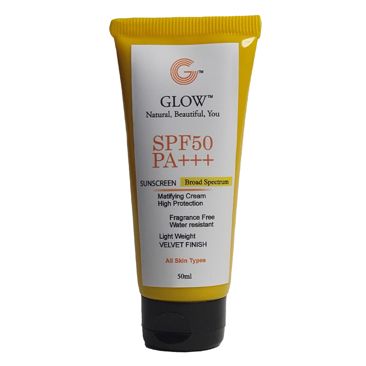 Glow-NBY SPF 50 PA +++ Sunscreen Broad Spectrum Matifying Cream, 50ml
