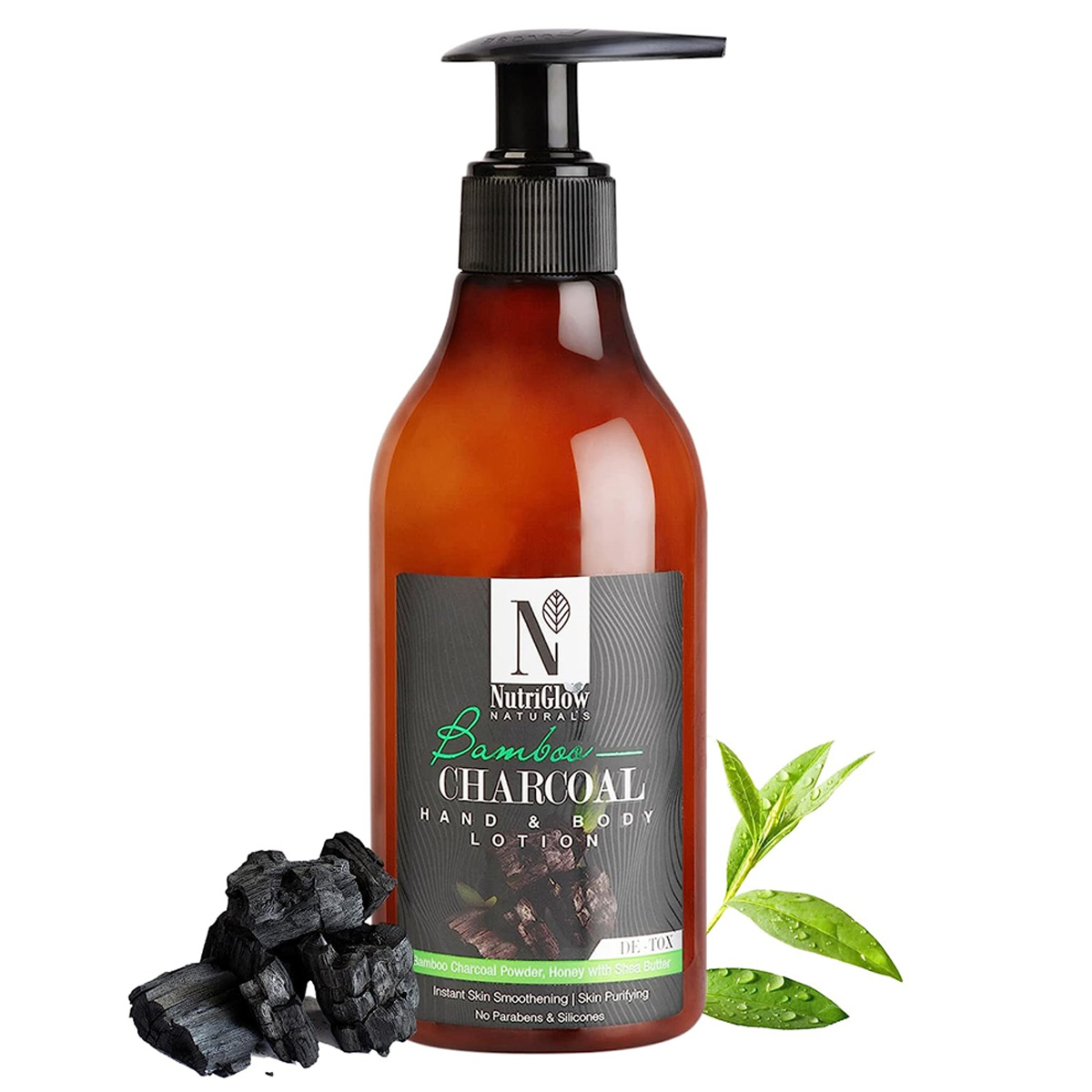 Nutriglow Natural's Bamboo & Charcoal Hand & Body Lotion, 300ml