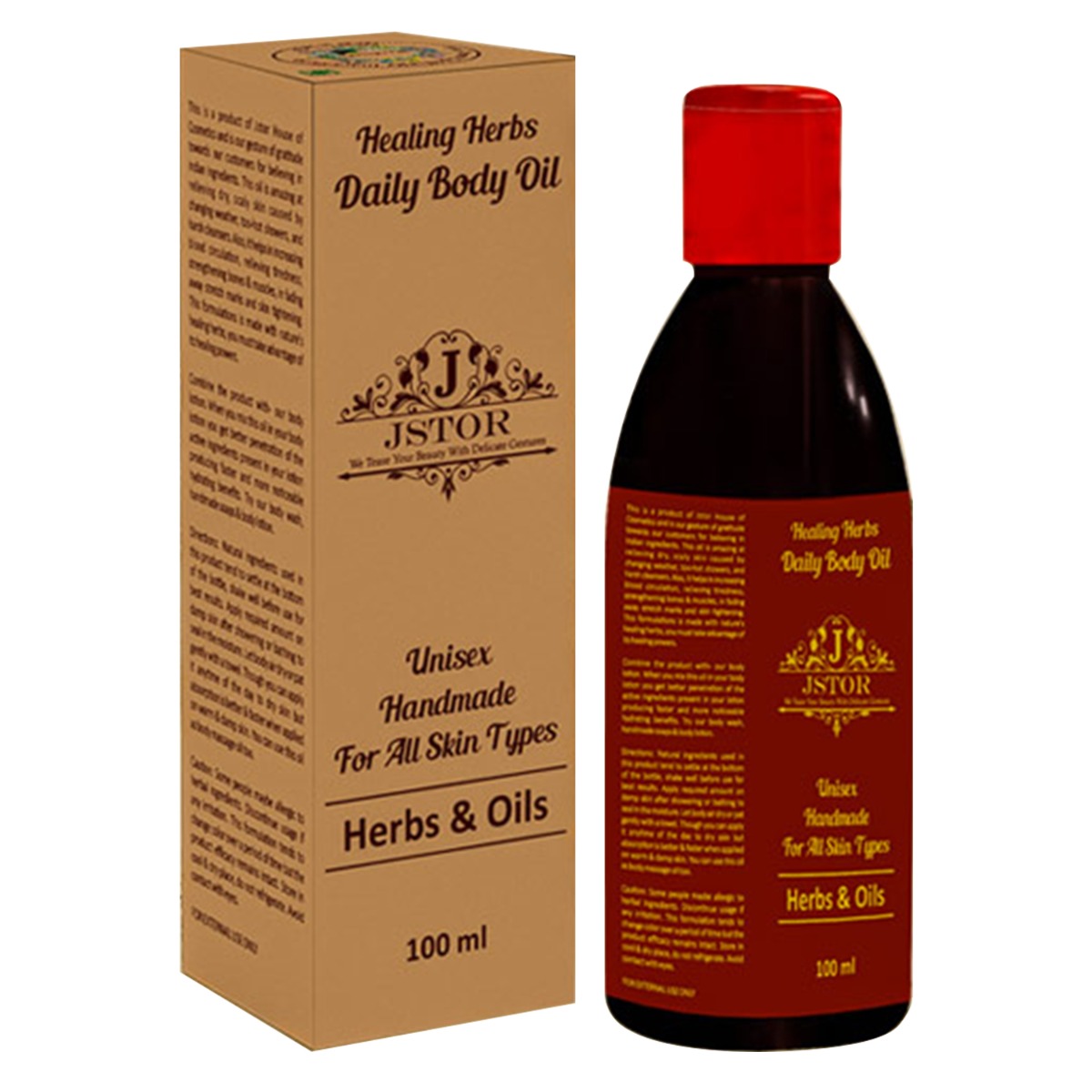 JSTOR Healing Herbs Daily Body Oil, 100ml