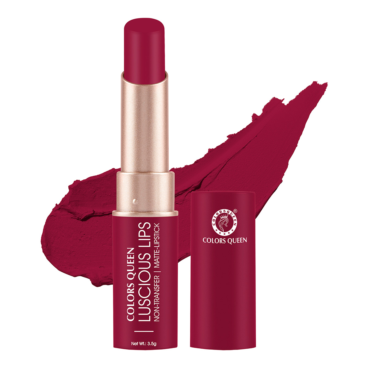 Colors Queen Luscious Lips Non Transfer Matte Lipstick - Cranberry, 3.5gm