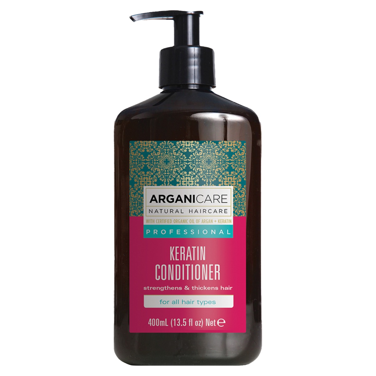 Arganicare Strengthening Organic Argan Oil And Keratin Conditioner, 400ml