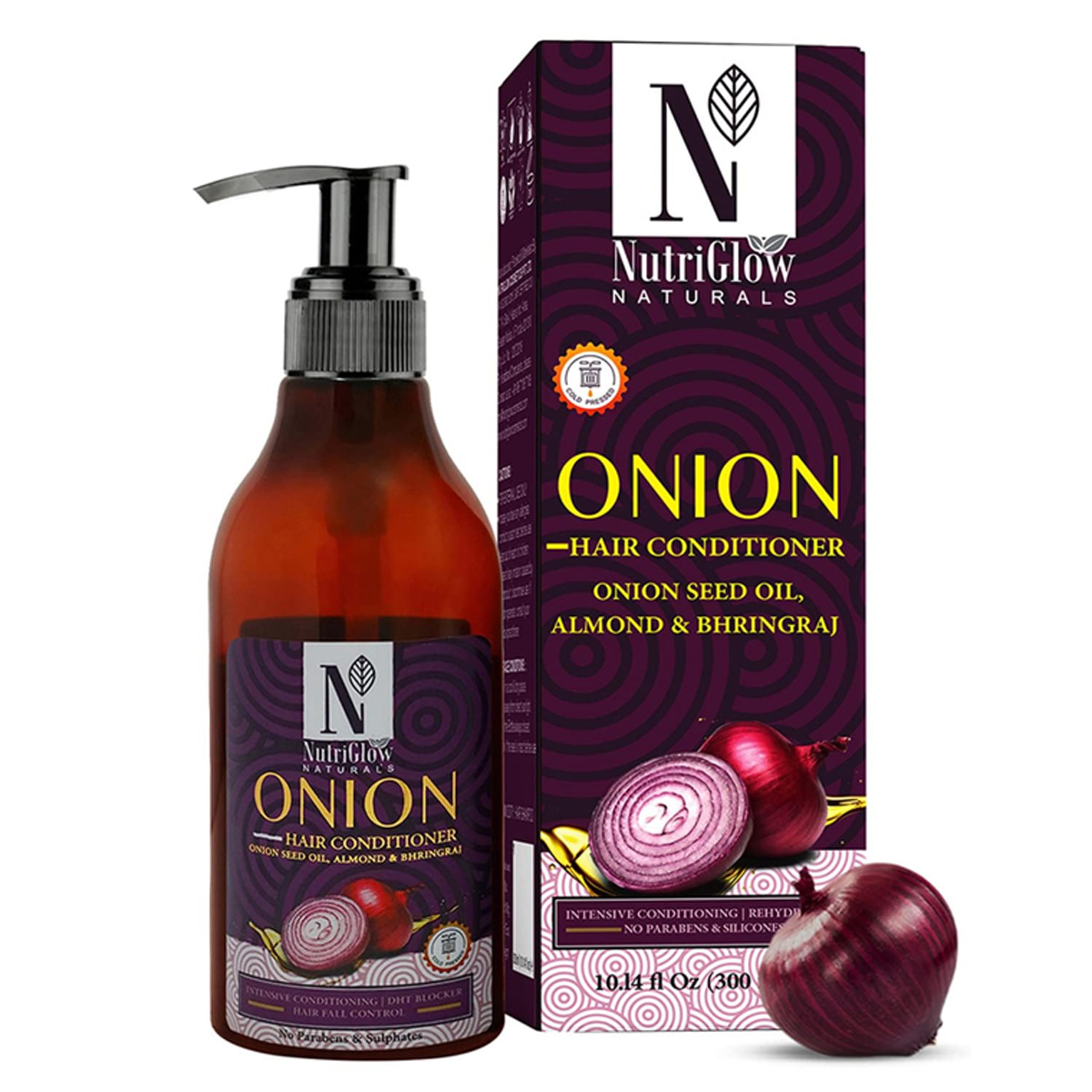 Nutriglow Natural's Onion Hair Conditioner With Almond & Bhringraj, 300ml