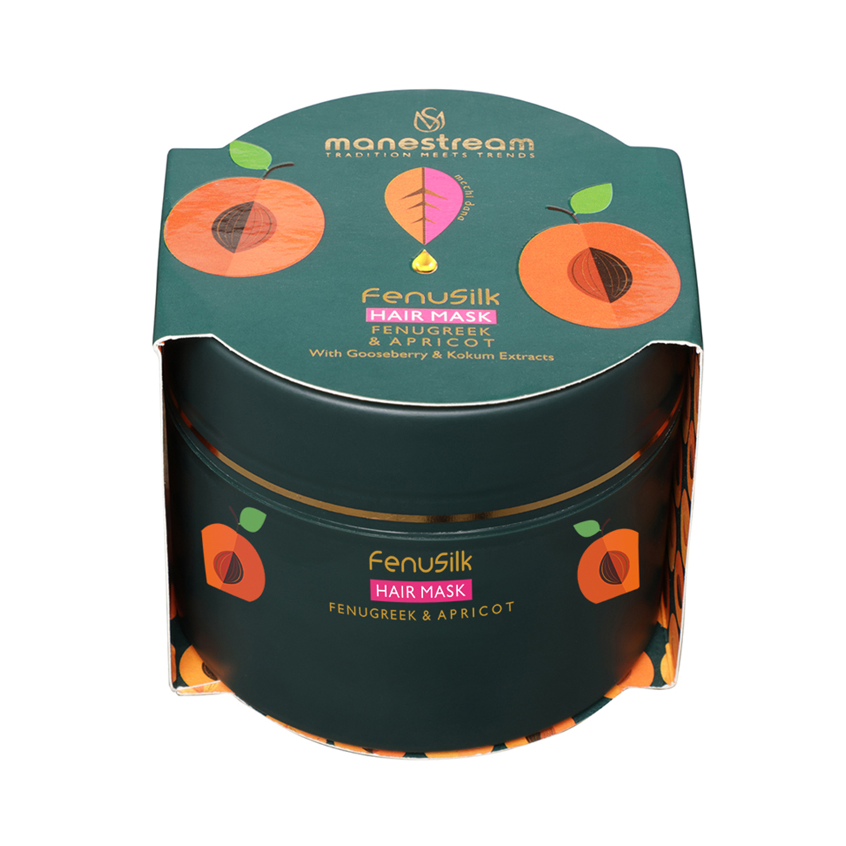Manestream Fenusilk Hair Mask with Fenugreek & Apricot with Gooseberry & Kokum Extracts, 230gm