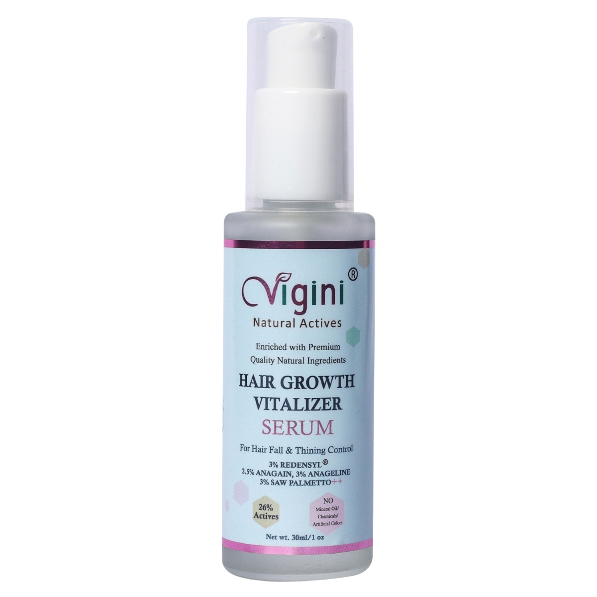 Vigini 26% Actives 3% Redensyl Hair Care Growth Vitalizer Serum For Men & Women, 30ml