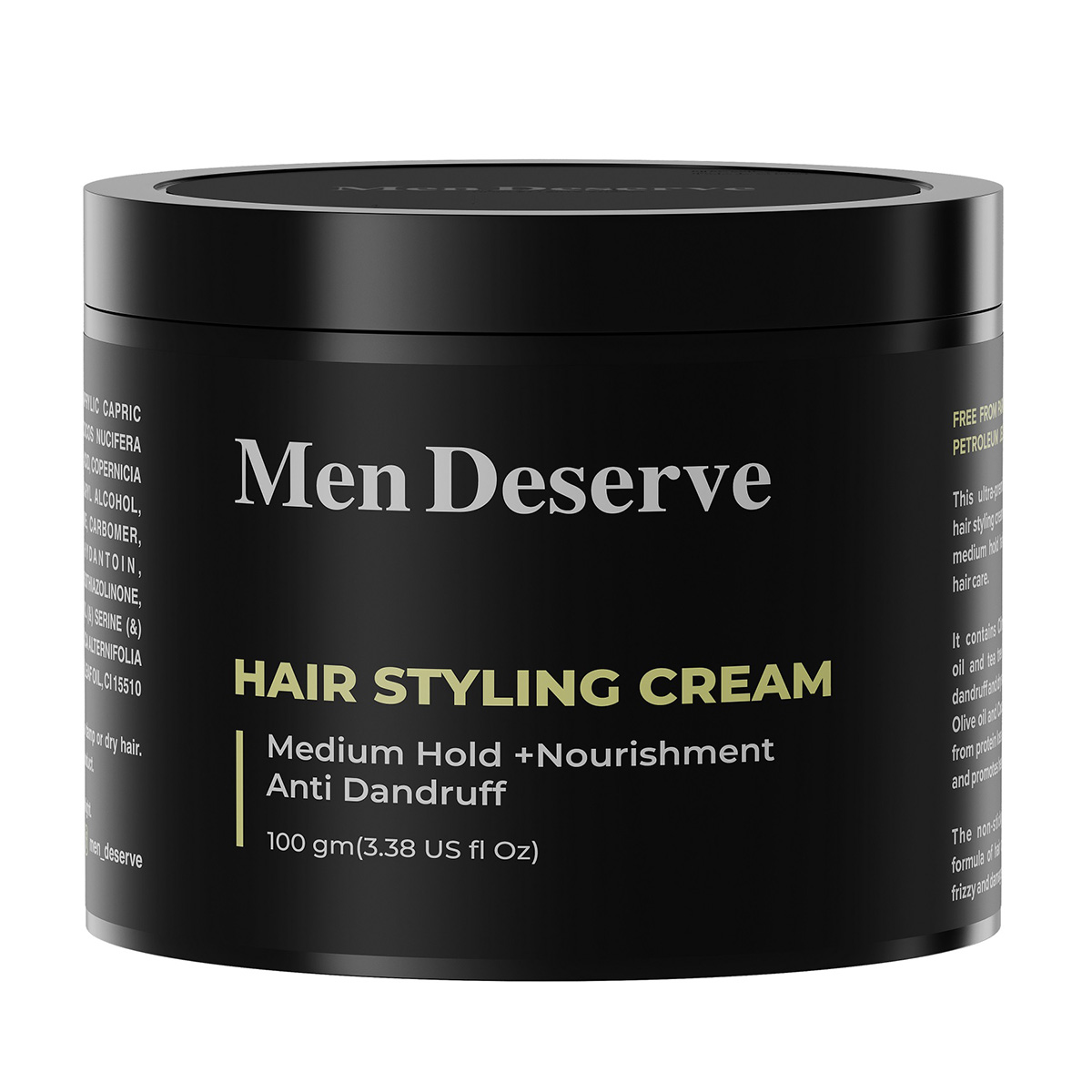 Men Deserve Hair Styling Cream For Medium Hold + Nourishment, 100gm