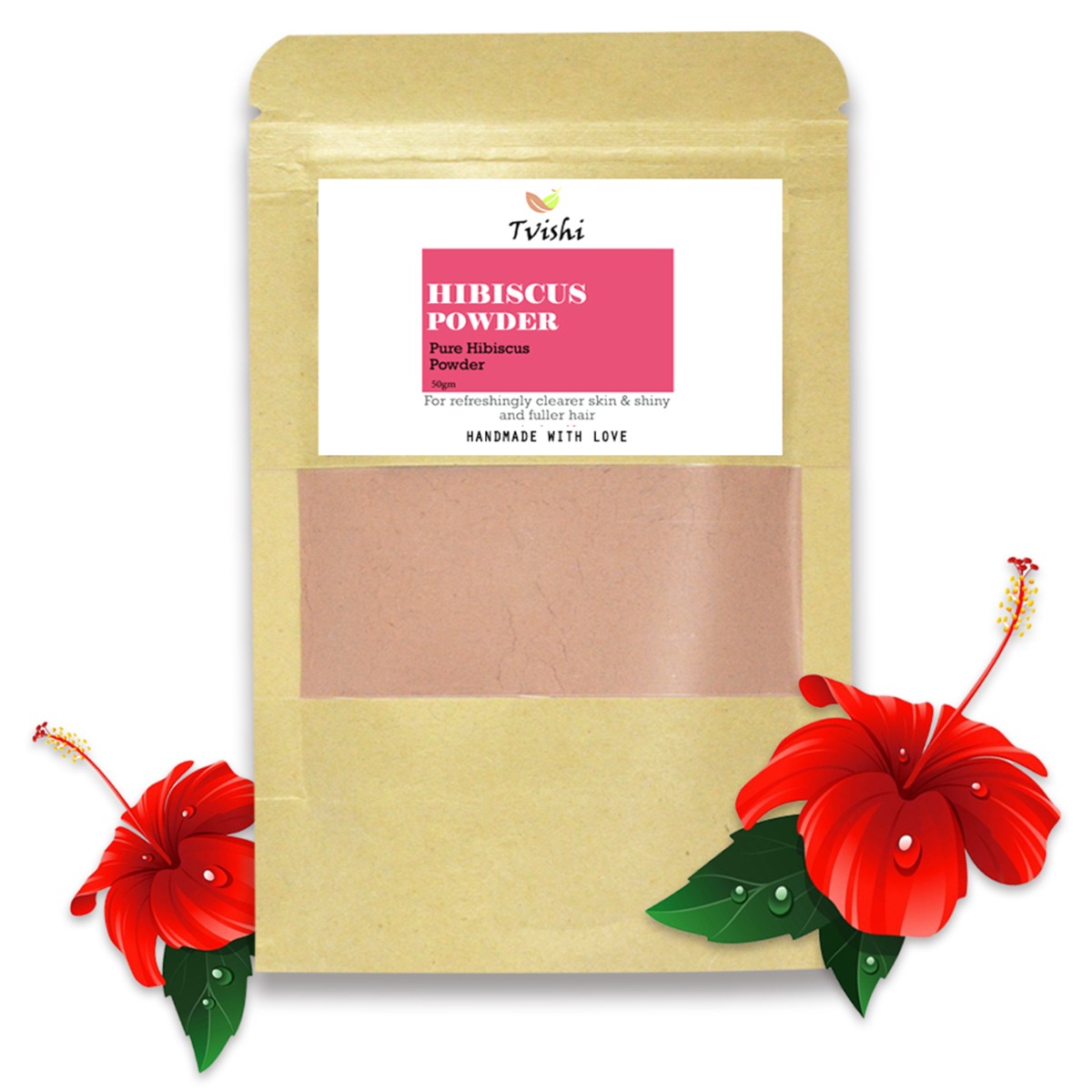 Tvishi Handmade Pure Hibiscus Powder, 50gm
