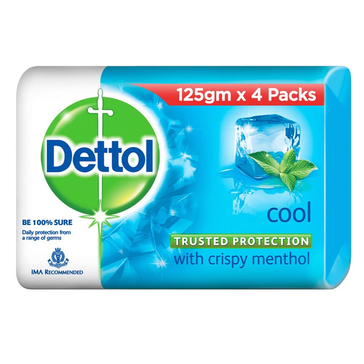 Dettol Cool Soap - Pack of 4, 125gm each