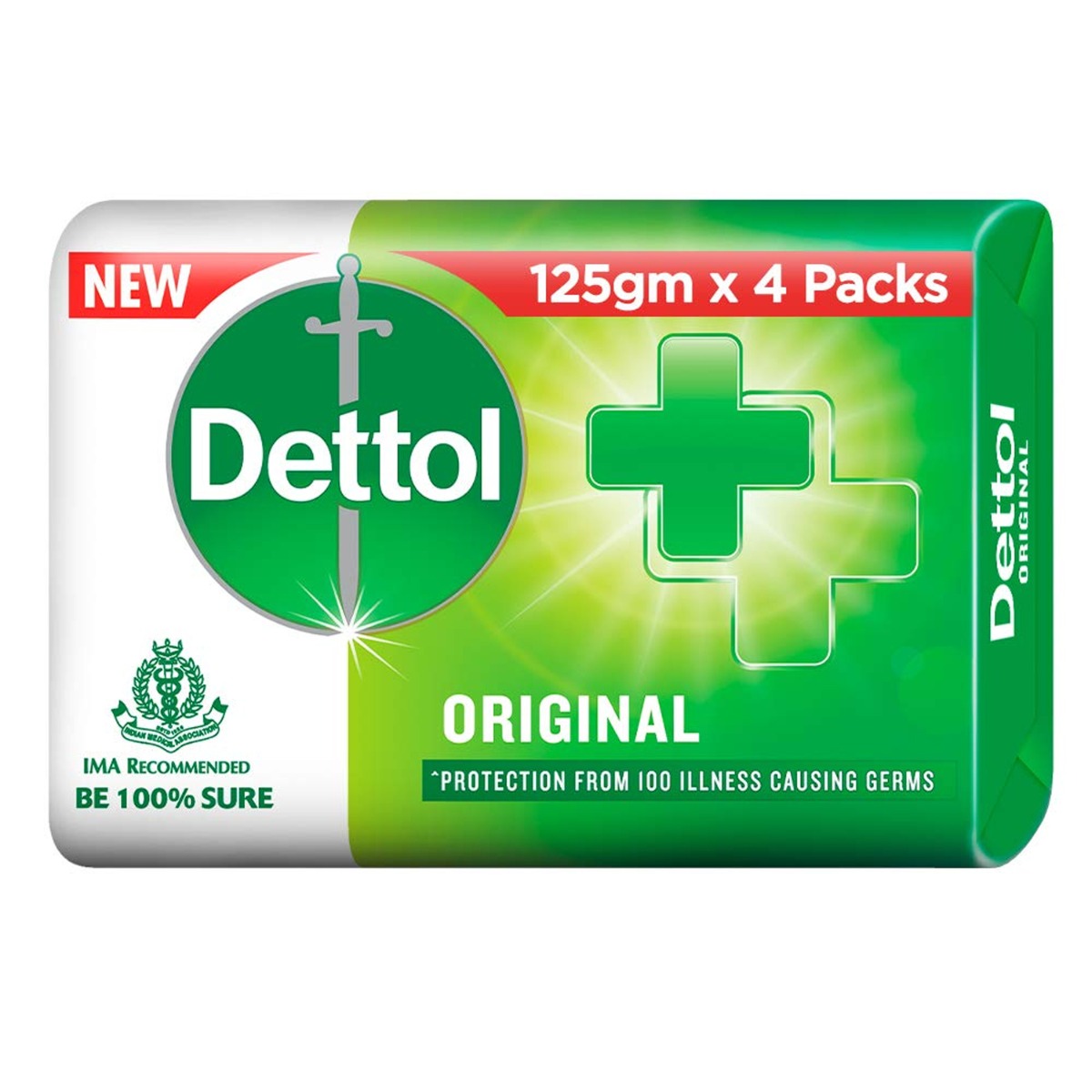 Dettol Orignal Soap - Pack of 4, 125gm each