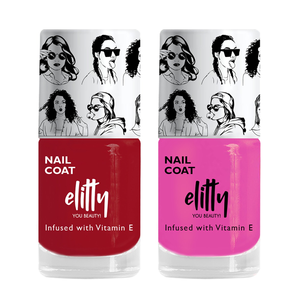 Elitty Mad Over Nails - Nail Coat - Trending Combo (Bad Breakup, Secret Crush), 6ml Each