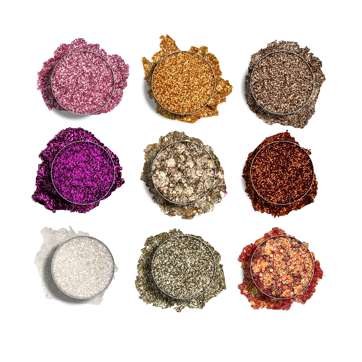 Colors Queen Spotlight Glitter Palette, 9 Shimmery Eyeshades Blendable Eyeshadow - 01, 15gm