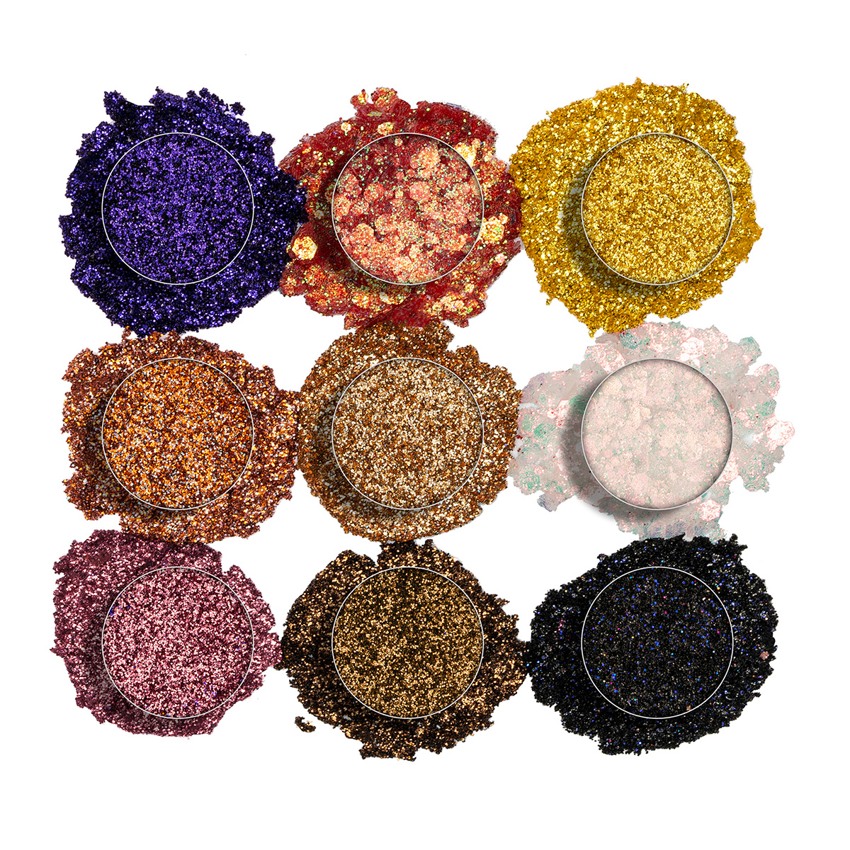 Colors Queen Spotlight Glitter Palette, 9 Shimmery Eyeshades Blendable Eyeshadow - 03, 15gm