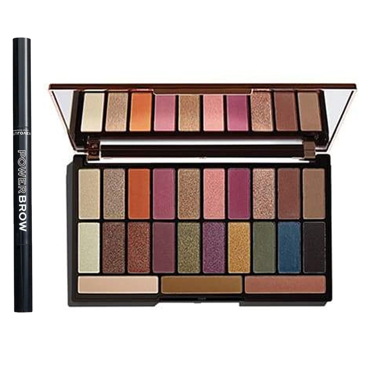 Makeup Revolution X Tammi Tropical Paradise Palette, 23.3gm & Relove Power Brow Pencil Dark Brown, 0.3gm